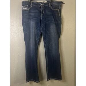 L.E.I. Low rise Slimboot junior 17 Regular Indigo Blue Distressed Gilmore Girls